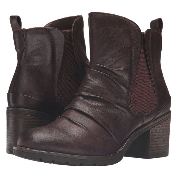 Baretraps Drennan Brown Faux Vegan Suede Chunky Slouchy Ankle Boots Booties 8 - Picture 1 of 9